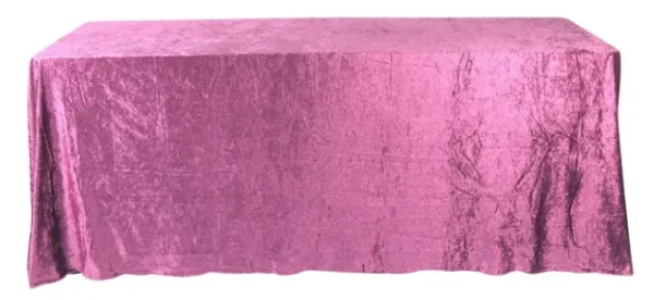 VIOLET RECTANGULAR VELVET TABLECLOTH 90" X 156"