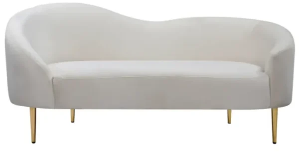 IVORY VELVET CHIC BANQUETTE