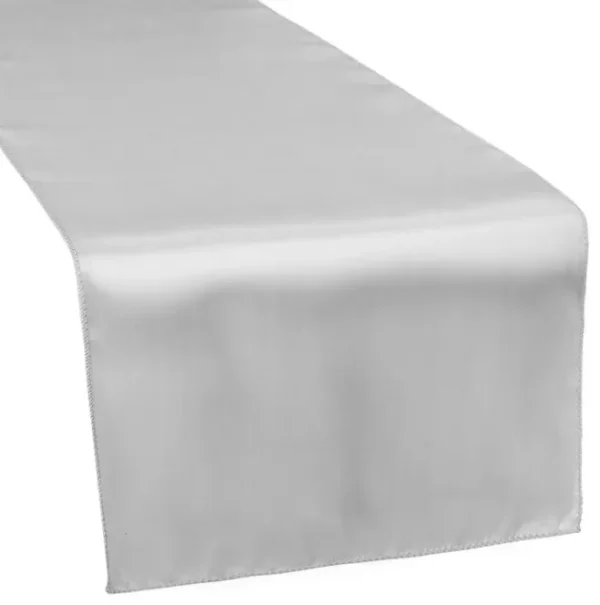 SILVER SATIN TABLE RUNNER