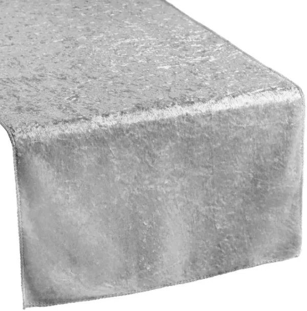 GREY VELVET TABLE RUNNER