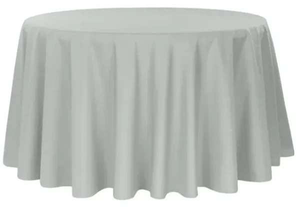 ROUND POLYESTER TABLECLOTH GREY 120"