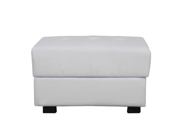 WHITE ROYAL RECTANGULAR POUF