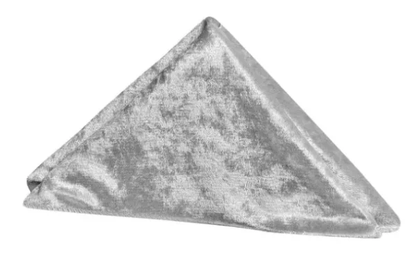 SERVIETTE DE TABLE EN VELOURS GRIS