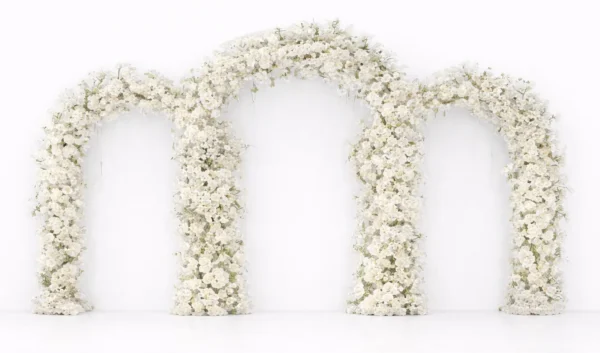 TRIPLE SILK FLORAL ARCH