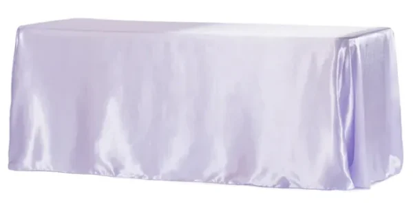LAVENDER RECTANGULAR SATIN TABLECLOTH