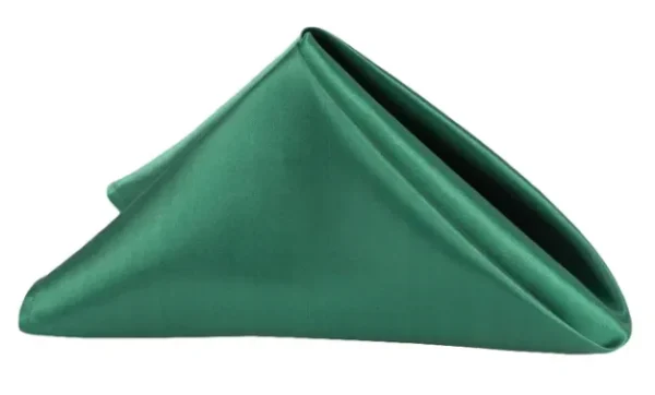 SERVIETTE DE TABLE EN SATIN EMÉRAUDE