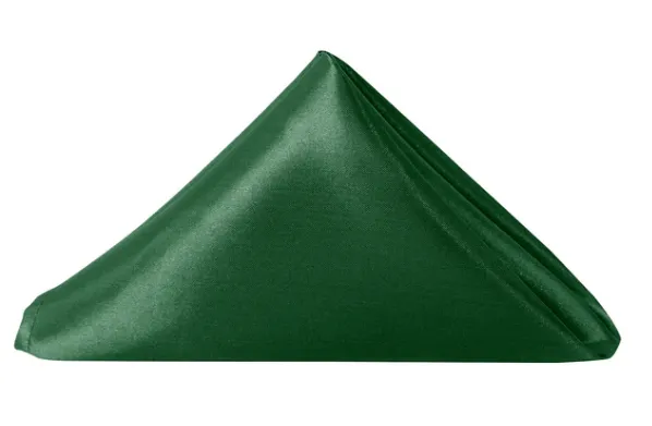 SERVIETTE DE TABLE EN SATIN VERT FORET