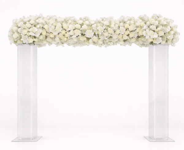 ACRYLIC ARCH WITH SILK FLORAL RUNNER
