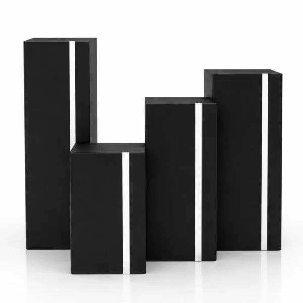 BLACK LUNA SQUARE COLUMN WITH WHITE STRIPE