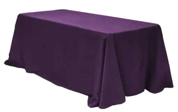 EGGPLANT RECTANGULAR POLYESTER TABLECLOTH 90" X 156"