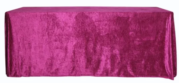 MAGENTA RECTANGULAR VELVET TABLECLOTH 90" X 156"