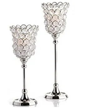 CRYSTAL ROSE CANDLE HOLDER