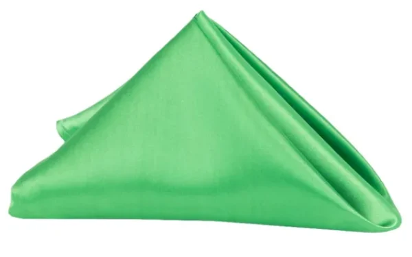 SERVIETTE DE TABLE EN SATIN VERT KELLY