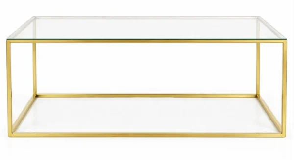 GOLD-CLEAR GEOMETRIC RECTANGULAR TABLE