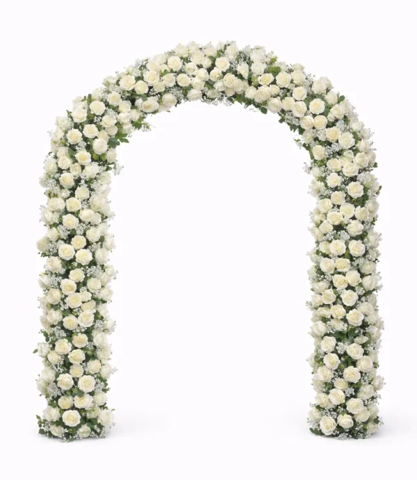 SILK FLORAL ARCH WITH ROUNDED TOP