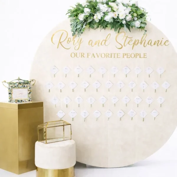 IVORY ELLIE SEATING CHART WALL