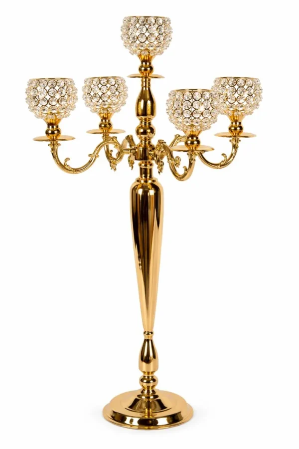 GOLD ENCHANTMENT CANDELABRA 5-STEM