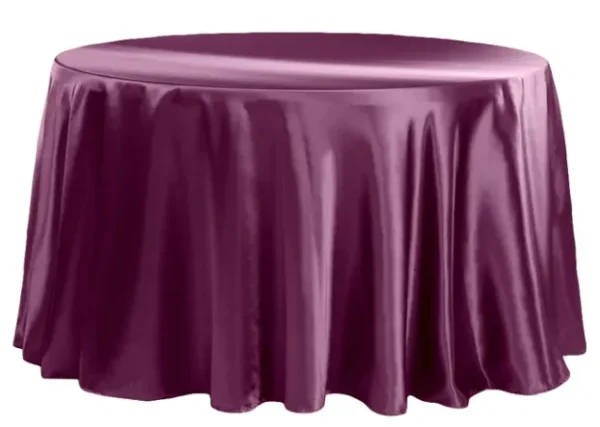 SANGRIA ROUND SATIN TABLECLOTH 132"
