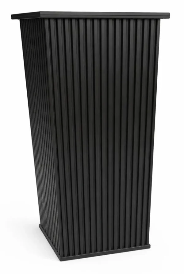 BLACK RIBBED HANNA SQUARE COLUMN 36"