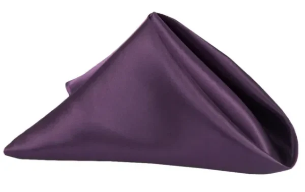 SERVIETTE DE TABLE EN SATIN AUBERGINE
