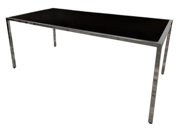 SILVER-BLACK GRACE RECTANGULAR TABLE
