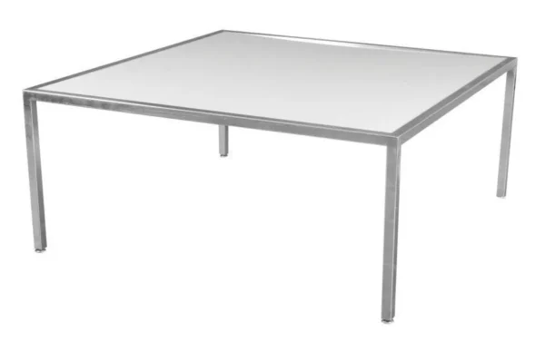 SILVER-WHITE GRACE SQUARE TABLE