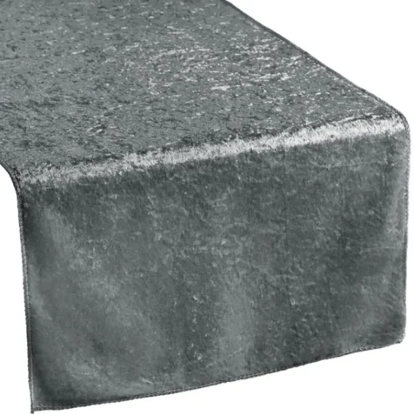CHARCOAL VELVET TABLE RUNNER