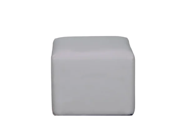 WHITE ROYAL SQUARE POUF