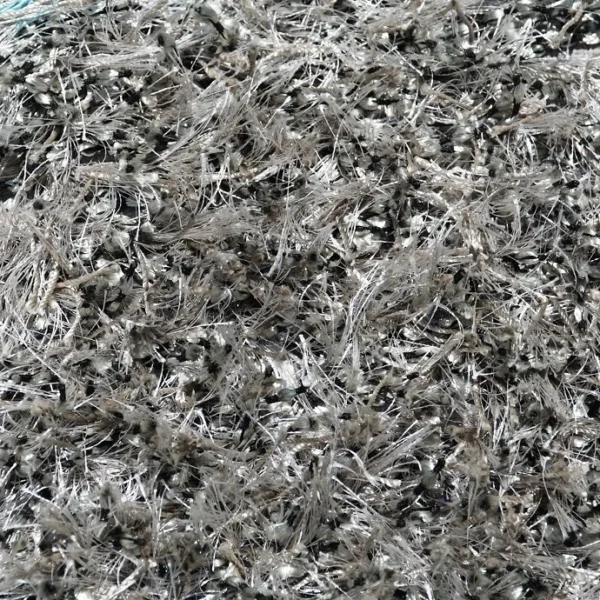 SILVER SHAG CARPET
