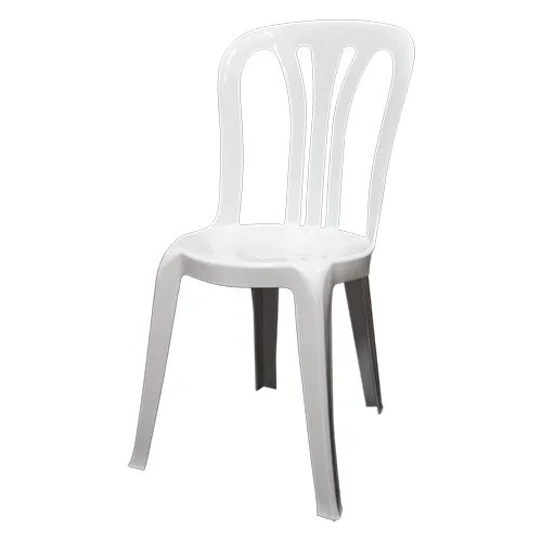 WHITE MIAMI CHAIR WITHOUT ARMS