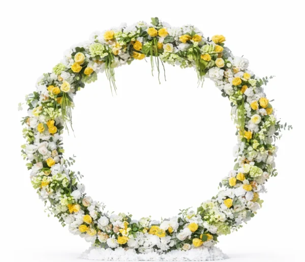 ROUND SILK FLORAL ARCH 360 DEGREES