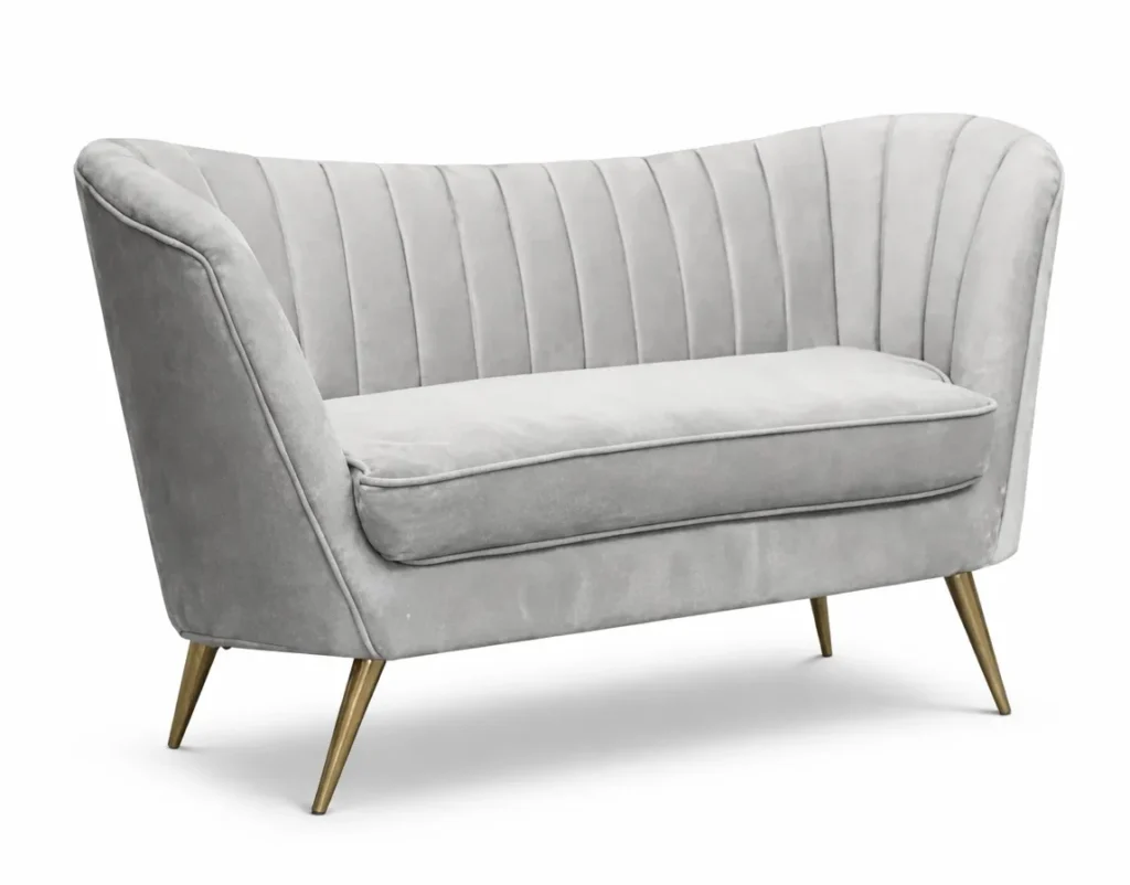 BANQUETTE BALATON VELOUR GRIS