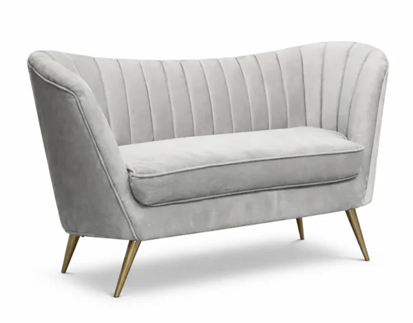 GREY VELVET BALATON BANQUETTE