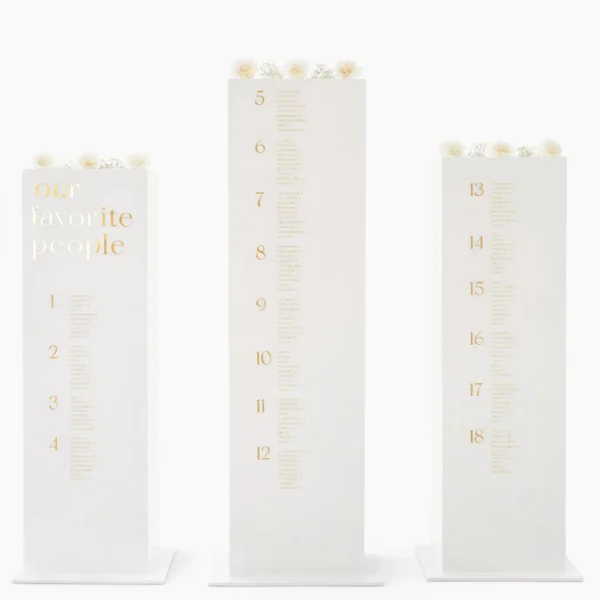 PILLARS SEATING CHART - MODEL 5