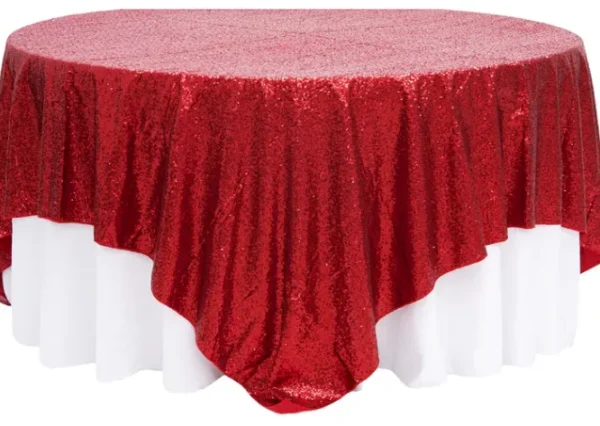 APPLE RED SEQUIN OVERLAY