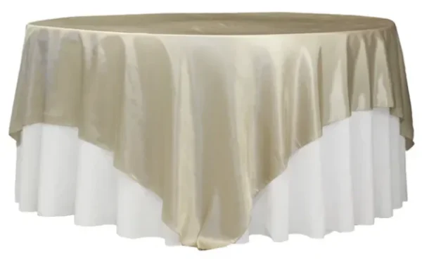 SUR-NAPPE EN SATIN CHAMPAGNE