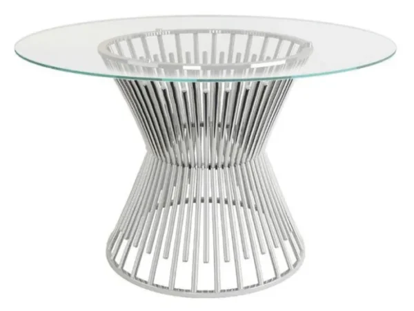 SILVER-CLEAR TIERRA ROUND TABLE