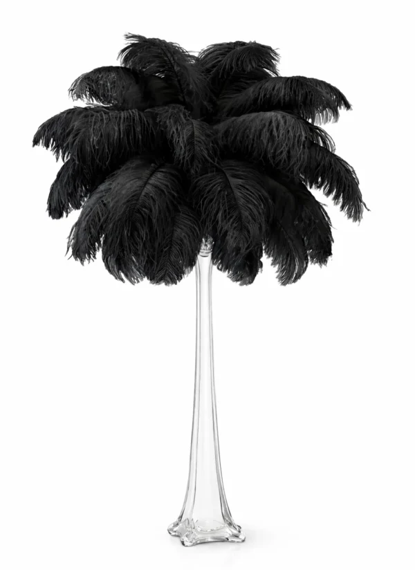 BLACK FEATHER CENTERPIECE