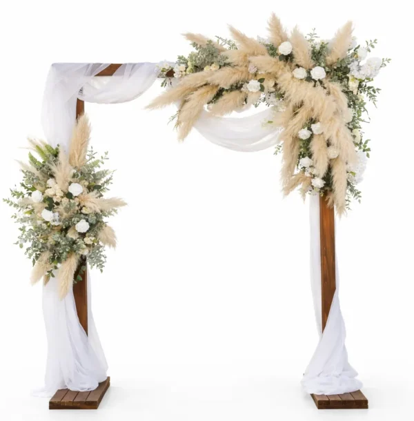 RUSTIC ARCH WITH POMPASS-SILK FLORALS