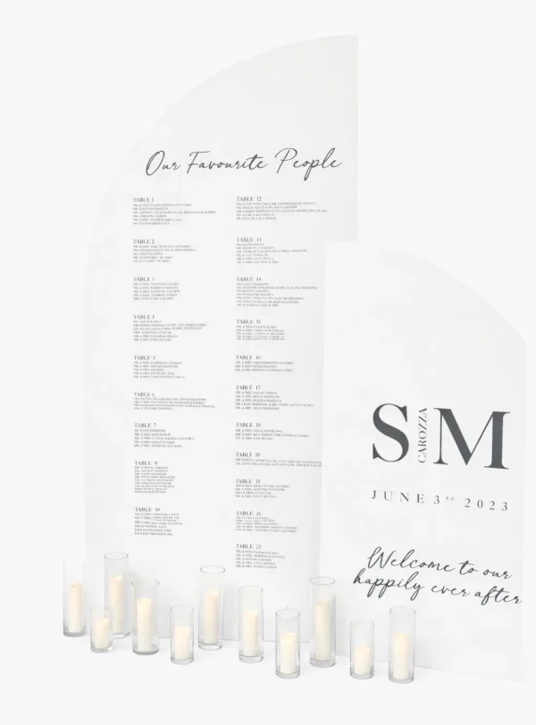 FOAMCORE SEATING CHART - MODEL - 16