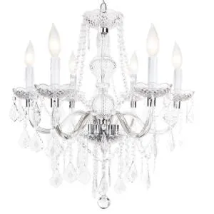 CARAL ACRYLIC HANGING CHANDELIER - 6 LIGHTS