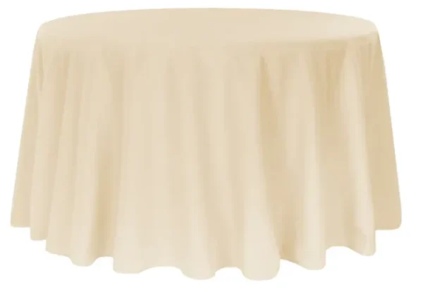NUDE ROUND POLYESTER TABLECLOTH 120"