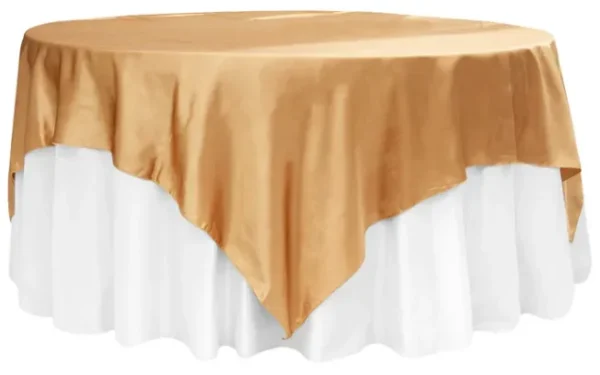 SUR-NAPPE EN SATIN ANTIQUE DORÉ