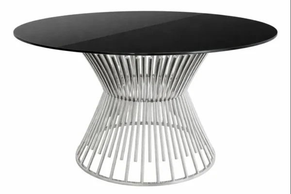 SILVER-BLACK TIERRA ROUND TABLE