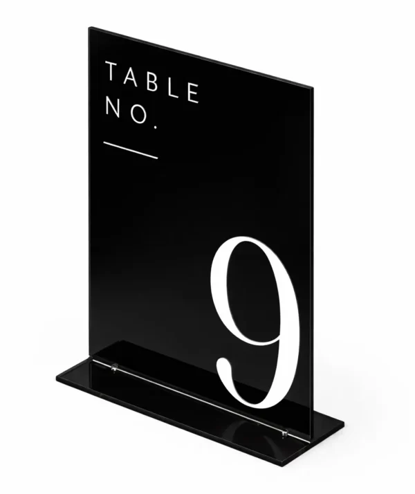 BLACK ACRYLIC ALLANA TABLE NUMBER
