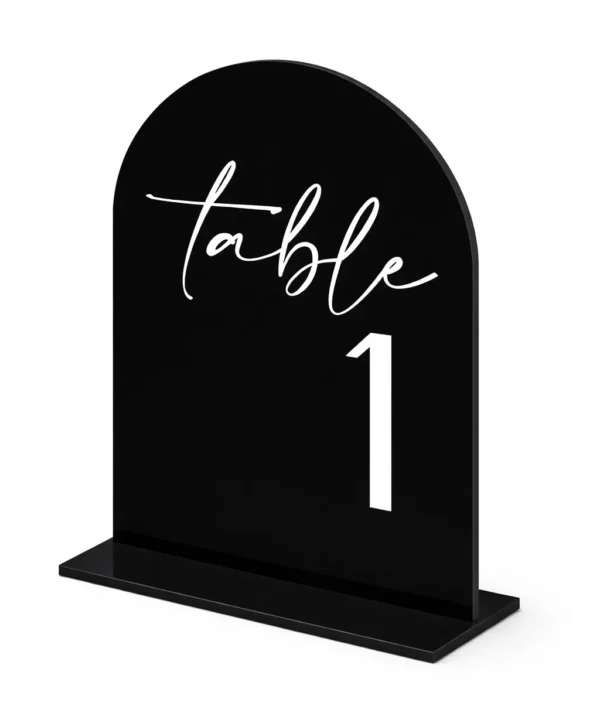BLACK ACRYLIC NICOLA TABLE NUMBER