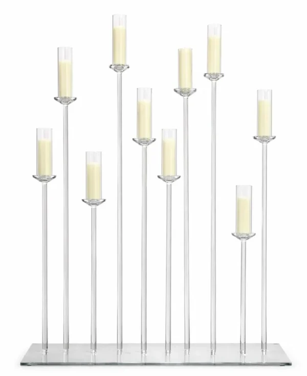 RAVEL CRYSTAL CANDLE HOLDER - 10 STEMS