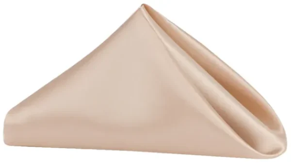SERVIETTE DE TABLE EN SATIN CHAMPAGNE