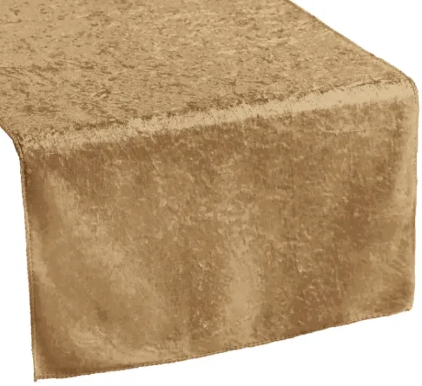 MOCHA BROWN VELVET TABLE RUNNER