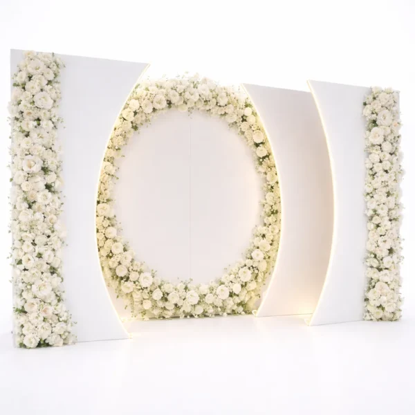 WHITE AMBER WALL WITH FLOWERS
